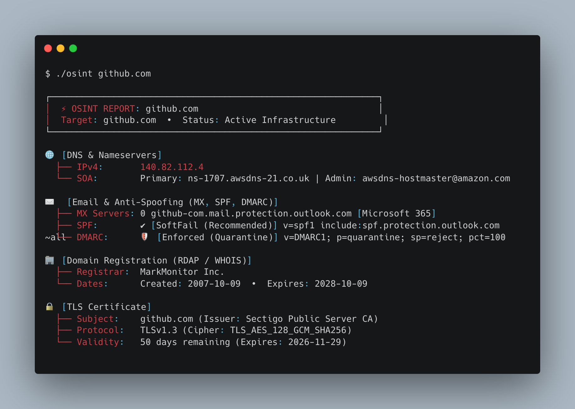 Domain Reconnaissance Demo